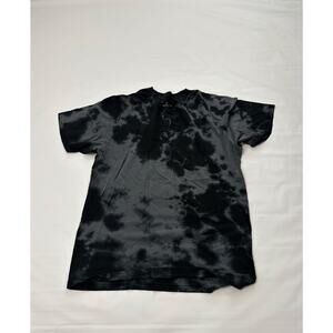 EUC 2761 Clothing Brand, crystal tie-died tshirt, black and gray size large